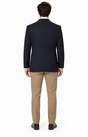 Men's Big & Tall Long Gabardine Blazer Navy Cheap Priced Sport coats - Large Sport Jacket