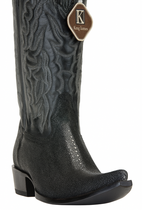 Men'S Black 13 Embroidered Leather Shaft Handcrafted Dress Cowboy Boot Cheap Priced For Sale Online