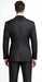 Men'S Black 2 Buttons Chalk Bold Stripe ~ Pinstripe Double Breasted Shawl Collar 1920'S 30'S Fashion Vintage Pattern No Vest Included Suit