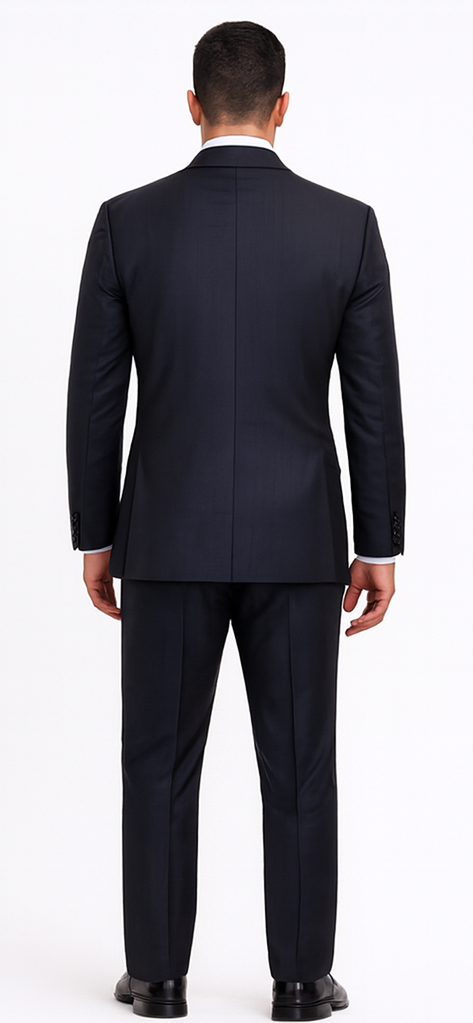 Men's Black And White Checkered Suit Checkered Pattern Texture Blazer Jacket Suit Dark Navy Windowpane Plaid  - Black And White Checkered Suit - 100% Percent Wool Fabric Suit - Worsted Wool Business Suit - Image 5