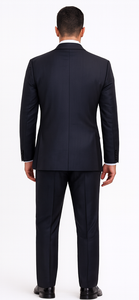 Men's Black And White Checkered Suit Checkered Pattern Texture Blazer Jacket Suit Dark Navy Windowpane Plaid  - Black And White Checkered Suit - 100% Percent Wool Fabric Suit - Worsted Wool Business Suit