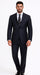 Men's Black And White Checkered Suit Checkered Pattern Texture Blazer Jacket Suit Dark Navy Windowpane Plaid  - Black And White Checkered Suit - 100% Percent Wool Fabric Suit - Worsted Wool Business Suit