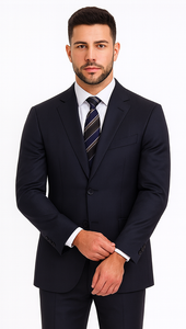 Men's Black And White Checkered Suit Checkered Pattern Texture Blazer Jacket Suit Dark Navy Windowpane Plaid  - Black And White Checkered Suit - 100% Percent Wool Fabric Suit - Worsted Wool Business Suit