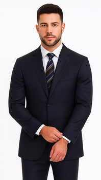 Men's Black And White Checkered Suit Checkered Pattern Texture Blazer Jacket Suit Dark Navy Windowpane Plaid  - Black And White Checkered Suit - 100% Percent Wool Fabric Suit - Worsted Wool Business Suit - Image 8