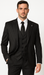 Men'S Black And White Gangster Bold PinStripe Vested 3 Piece Fashion Suit