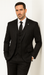 Men'S Black And White Gangster Bold PinStripe Vested 3 Piece Fashion Suit