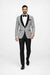 Mens Black And White Tuxedo Houndstooth Prom Suits - Groom Tuxedo