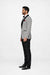 Mens Black And White Tuxedo Houndstooth Prom Suits - Groom Tuxedo