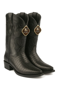 King Exotic Men's Caiman Belly Snip Toe Boots - Image 38