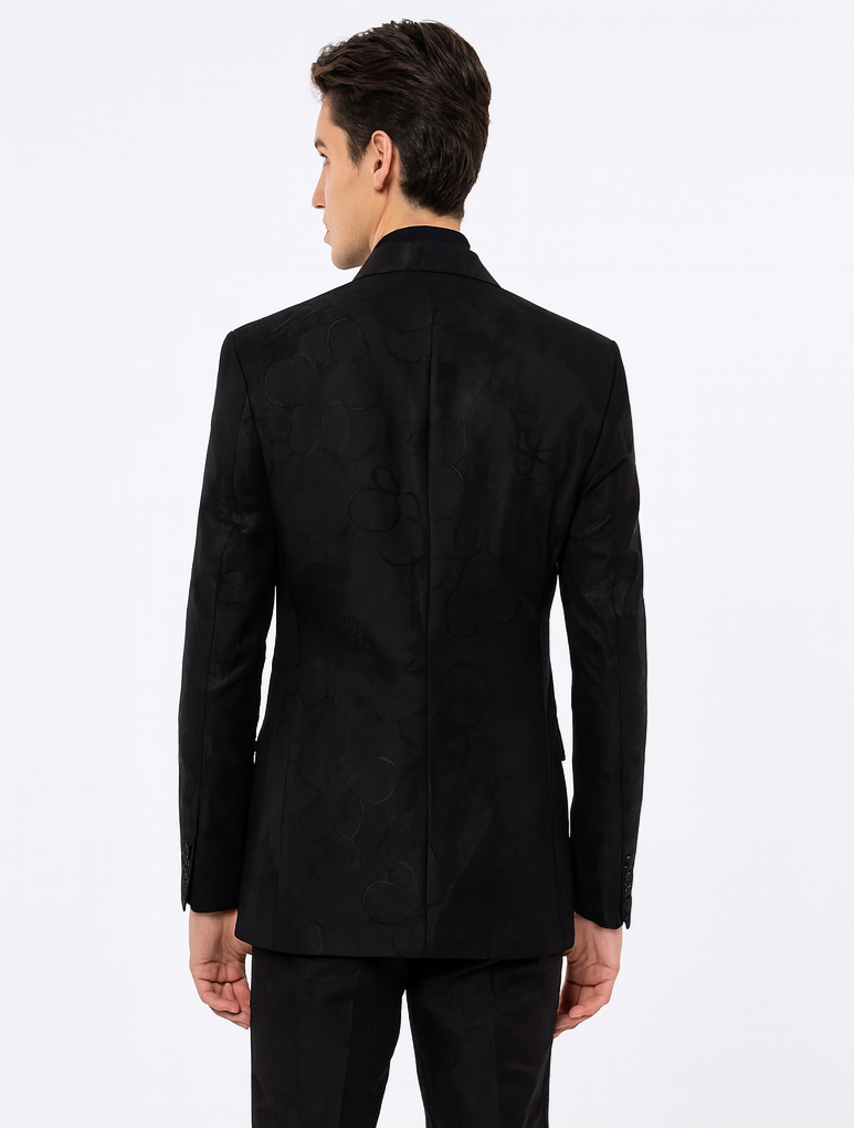 Men's Black Flap Front Pockets One Button Cheap Priced Designer Fashion Dress Casual Blazer On Sale Blazer - Image 2
