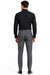 Solid Banded French Cuff Dress Mandarin Collarless Preacher Round Style Black Men's Dress Shirt