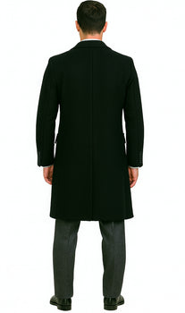 Men's Black Full-length Sleeves Buttoned Closure Peaky Blinders Suit - Peaky Blinders Outfit + Overcoat + Hat (Peaky Blinders Custome) - Image 2