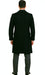Men's Black Full-length Sleeves Buttoned Closure Peaky Blinders Suit - Peaky Blinders Outfit + Overcoat + Hat (Peaky Blinders Custome)