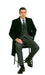 Men's Black Full-length Sleeves Buttoned Closure Peaky Blinders Suit - Peaky Blinders Outfit + Overcoat + Hat (Peaky Blinders Custome)