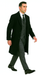 Men's Black Full-length Sleeves Buttoned Closure Peaky Blinders Suit - Peaky Blinders Outfit + Overcoat + Hat (Peaky Blinders Custome)