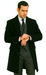 Men's Black Full-length Sleeves Buttoned Closure Peaky Blinders Suit - Peaky Blinders Outfit + Overcoat + Hat (Peaky Blinders Custome)