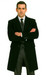 Men's Black Full-length Sleeves Buttoned Closure Peaky Blinders Suit - Peaky Blinders Outfit + Overcoat + Hat (Peaky Blinders Custome)