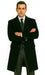 Men's Black Full-length Sleeves Buttoned Closure Peaky Blinders Suit - Peaky Blinders Outfit + Overcoat + Hat (Peaky Blinders Custome)