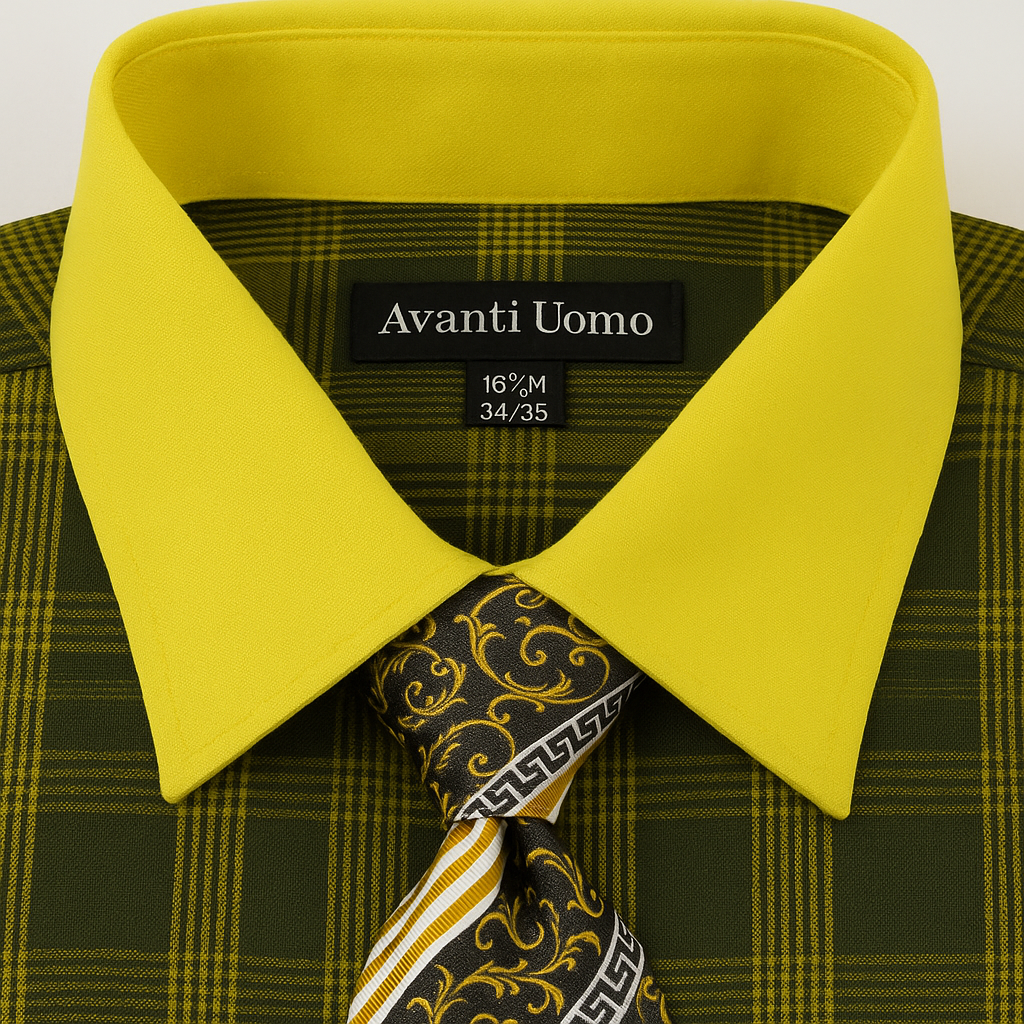 Black Gold Colorful Men'S Dress Shirt - Image 2
