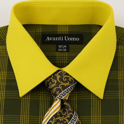Black Gold Colorful Men'S Dress Shirt - Image 2