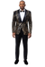EJ Samuel Black & Gold Sequin Shawl Lapel Tuxedo Jacket