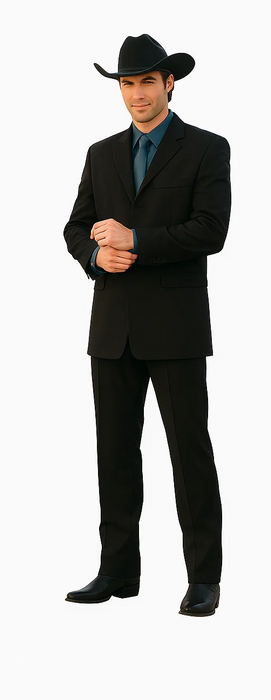 Men's Black Long  Fashion Dress Zoot suit