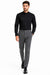 Solid Banded French Cuff Dress Mandarin Collarless Preacher Round Style Black Men's Dress Shirt
