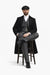 Men's Black One Chest Pocket Three Buttons Peaky Blinders Suits - Peaky Blinders Outfit + Hat (Peaky Blinders Custome)