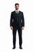 Men's Black Peak Lapel Peaky Blinders Suit - Peaky Blinder Outfits+ Overcoat + Hat (Peaky Blinder Custome)