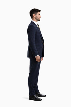Men's Black Peak Lapel Peaky Blinders Suit - Peaky Blinder Outfits+ Overcoat + Hat (Peaky Blinder Custome) - Image 3