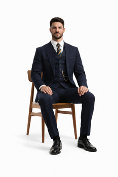 Men's Black Peak Lapel Peaky Blinders Suit - Peaky Blinder Outfits+ Overcoat + Hat (Peaky Blinder Custome) - Image 5