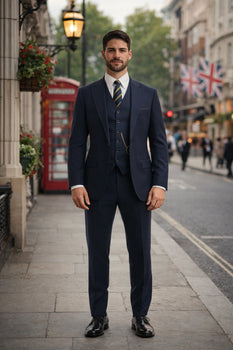 Men's Black Peak Lapel Peaky Blinders Suit - Peaky Blinder Outfits+ Overcoat + Hat (Peaky Blinder Custome) - Image 7