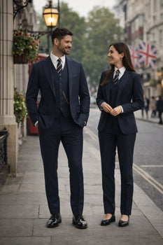 Men's Black Peak Lapel Peaky Blinders Suit - Peaky Blinder Outfits+ Overcoat + Hat (Peaky Blinder Custome) - Image 8