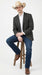 Mens Black Pinstripe Western Blazer – Classic Cowboy Style Jacket for Business, Formal and Smart Casual Wear