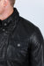 Mens Black Platini Western Leather Jacket - Vintage Cowboy Style