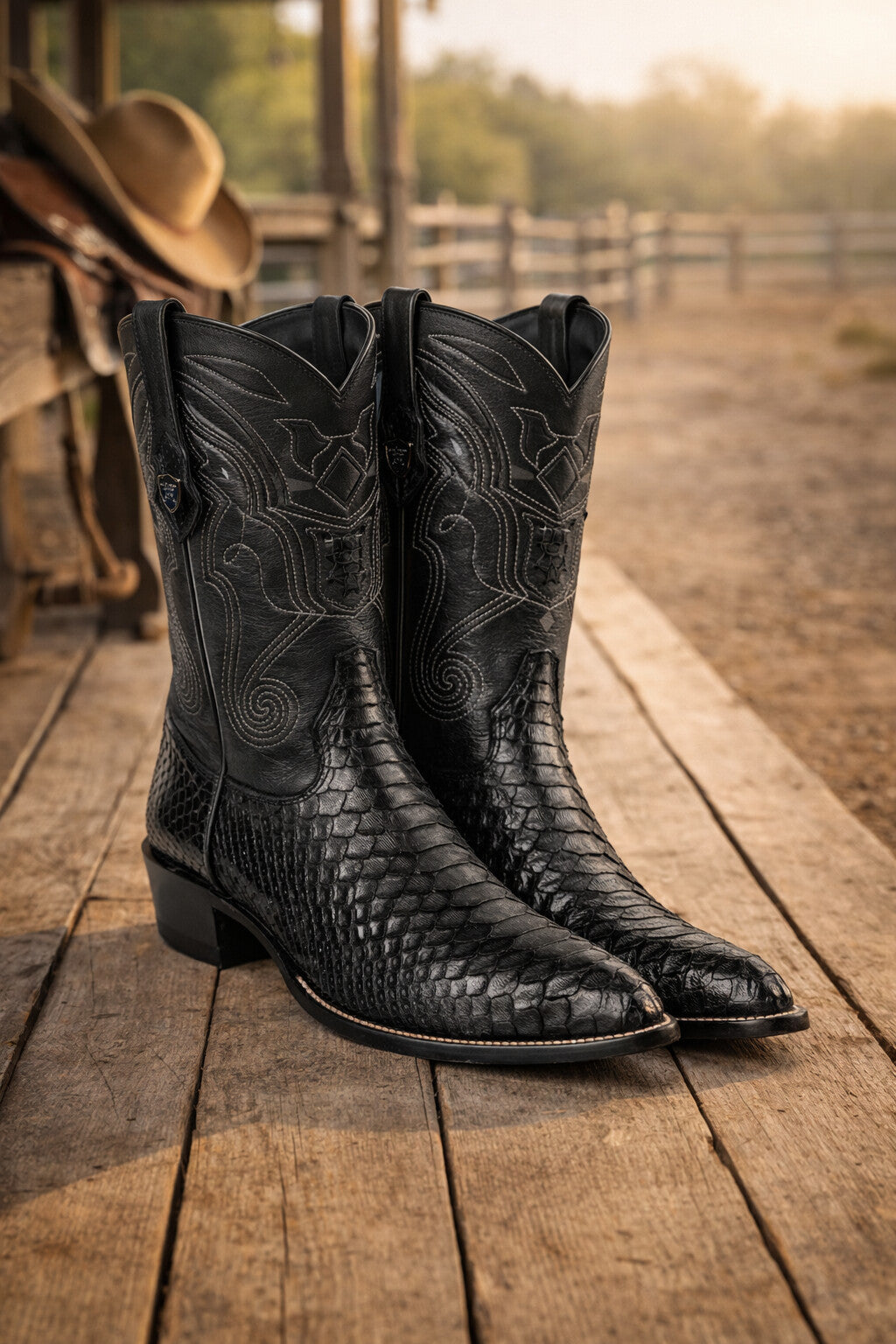 Men's Wild West Python Skin J Toe Boots 29957 - Image 16