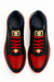 Belvedere Flash Men's Black & Red Ostrich-Calf Sneakers