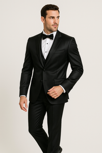 Mens Modern Fit Shiny Sharkskin Suit in Purple