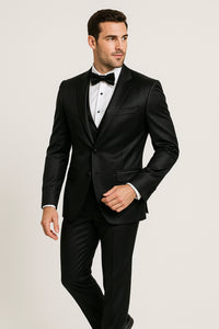 Mens Modern Fit Shiny Sharkskin Suit in Purple