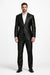 Men'S Shiny Black 2-Button Men'S Sharkskin Suit