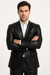 Mens Black Slim Fit Faux Leather Suit – 1 Button Notch Lapel