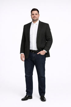 Men'S Black Stripe - Pinstripe Slim Fit Blazer - Image 6