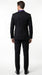 Mens Black Suit with Purple Lapel – Elegant Formal Tuxedo Style Suit for Wedding, Prom, Party and Evening Wear