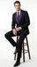 Mens Black Suit with Purple Lapel – Elegant Formal Tuxedo Style Suit for Wedding, Prom, Party and Evening Wear