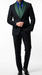 Mens Black Suit with Purple Lapel – Elegant Formal Tuxedo Style Suit for Wedding, Prom, Party and Evening Wear