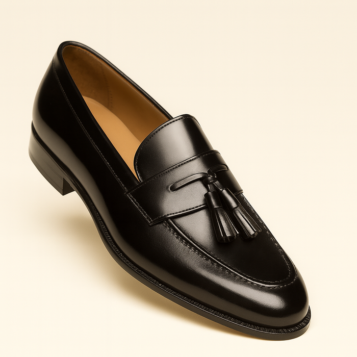 Mens Mezlan Santander Classic Tassel Loafer Dress Shoe in Black - LAST CALL 10.5,11