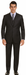 Men's Black Ultra fine Super fine poly blend Vested Suit