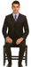 Vitali Brand Suits - Men's Charcoal  Regular Fit Vested Suit