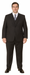 Vitali Brand Suits - Men's Black Ultra fine Super fine poly blend Vested Suit