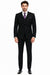 Mens 2 Button Modern Fit Vested Wool Suit in Eggplant